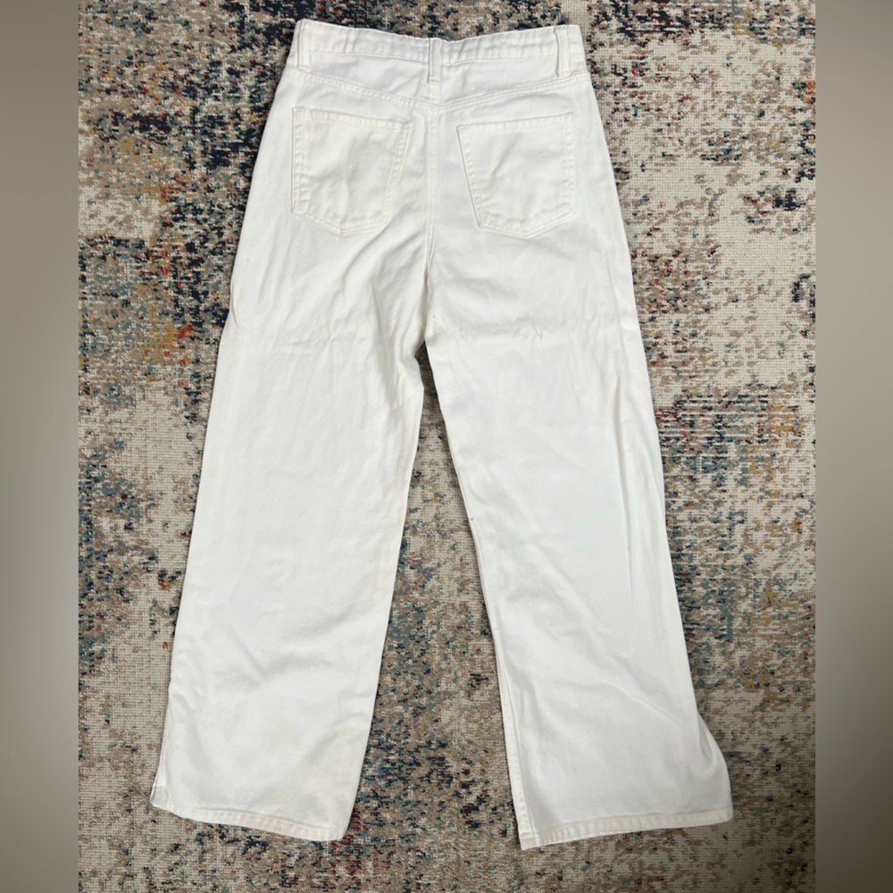 Girl H&M High-Waisted White flared Pants - Picture 8 of 9